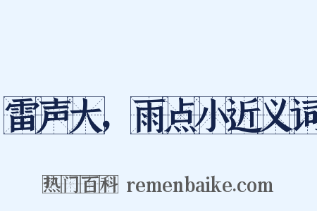 雷声大，雨点小近义词是什么意思的图片